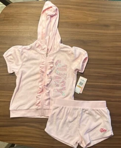 Juego Corto Juicy Couture Niñas Talla 7 Rosa Terry Tela Con Capucha Brillante JUGOSO - Imagen 1 de 20