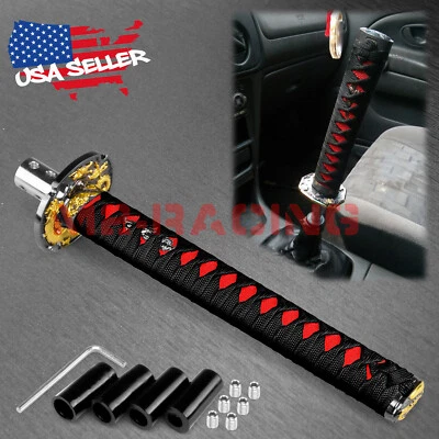 Espada Samurai Negro Rojo Perilla de Cambio Aleación Katana Adaptadores Universal 26cm Foto 1 de 4