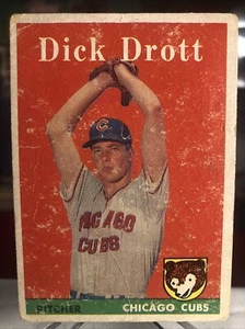 1958 Topps Dick Drott Chicago Cubs Baseball Set-Break #80 ⭐️ VG - Picture 1 of 2