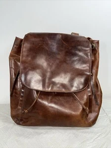 Rachel Roy Backpack Leather Distressed Brown Convertible Boho Designer W/ Pouch - Picture 1 of 19