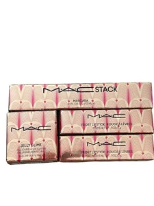 MAC Mascara Lipsticks Gift of Gold Bundle Jelly Slime Full Size LOT 4 RARE - Picture 1 of 15