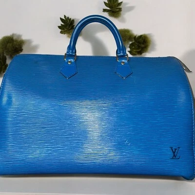 Louis Vuitton Speedy Duffle 40 Blue Epi leather - Image 1 of 4