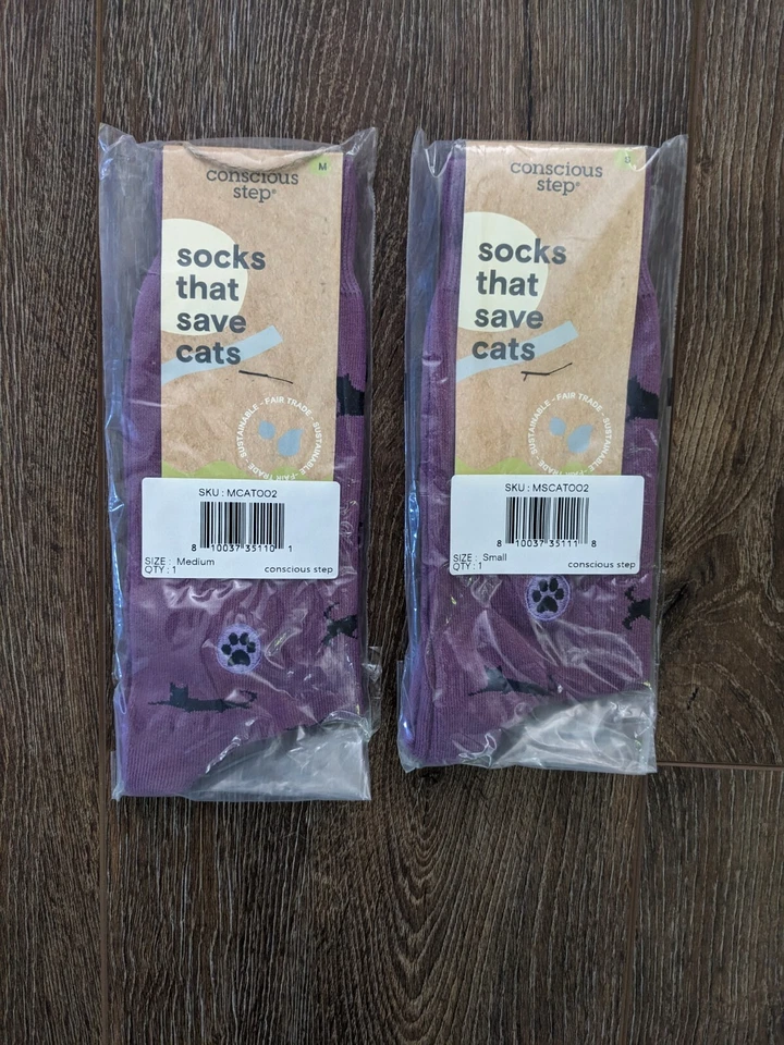 Calcetines Conscious Step que salvan la salud mental de los gatos, perros, pingüinos, tú eliges Foto 1 de 1