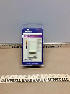 Atenuador deslizante incandescente Leviton RO4-6621-PI 600W de un solo polo - marfil - Imagen 1 de 2