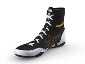 Zapatos de Lucha Asics Negro Blanco Línea Negra Dorado Blanco Encaje NUEVO EX-EO TWR900 Siguiente - Imagen 1 de 10