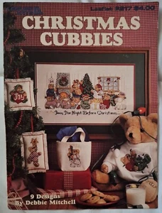 CROSS STITCH PATTERN BOOK - CHRISTMAS CUBBIES 'BEARS' - 9 Designs - Picture 1 of 2