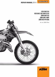 KTM Service Workshop Shop Repair Manual Book 2014 200 EXC - Picture 1 of 12