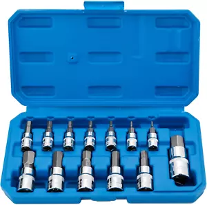 Hex Bit Socket Set Premium S2 Alloy Steel | 13-Piece Metric 2Mm - 14Mm Allen Soc - Picture 1 of 12