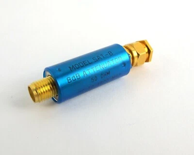 Mini-Circuits SAT-8 Attenuator 8dB 50OHM DC-1500MHz Gold SMA =NOS= - Image 1 of 2