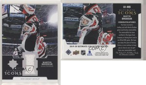 2019-20 Upper Deck Ultimate Collection Icons Jersey Martin Brodeur #UI-MB HOF
