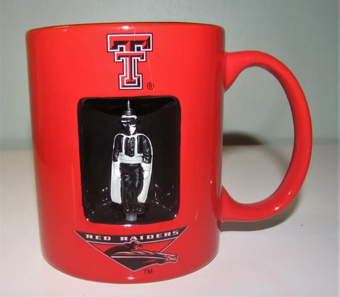 Texas Tech Red Raiders Coffee Mug With Spinning Mascot Cover