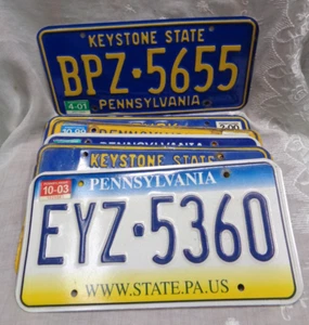 Lote De Colección/10 Placas de Metal Pennsylvania Caducadas 1983-2003 Camión Keystone - Imagen 1 de 11