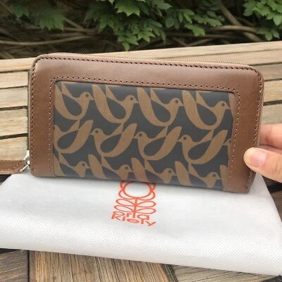 Billetera Orla Kiely Estampado Cuero Borde Cremallera Alrededor Foto 1 de 4