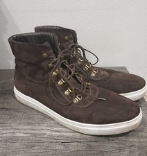 Helm Mens Lace Up Brown Cole Leather Sneaker Boots Size 12
