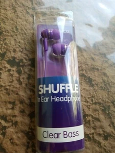 Purple MAGNAVOX Shuffle In Ear Headphones CLEAR BASS Handsfree Calling - Picture 1 of 3