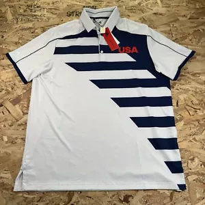 Adidas USA Summer Olympics Men’s Golf Polo Shirt Sz XL NWT - Picture 1 of 6