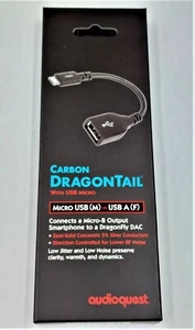 AudioQuest DragonTail USB-A female to ANDROID USB Micro Adapter - Picture 1 of 7