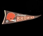 Vintage Cleveland Browns Pennant Flag Nfl Football Two Bar Felt Full Size Read