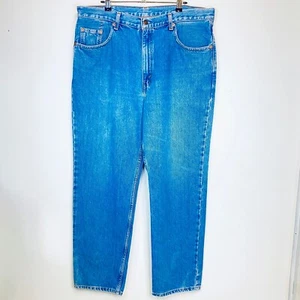 Vintage LEVI STRAUSS 504 Straight Cut Blue Denim Jeans Mens Size 38W Classic - Picture 1 of 11
