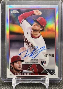 2023 Topps Chrome RYNE NELSON Rookie Refractor AUTOGRAPH /499 Diamondbacks - Picture 1 of 2