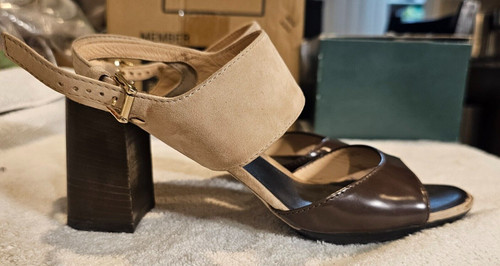 TOD’S Sandali neri marroni in pelle con cinturino e fibbia taglia 39 8