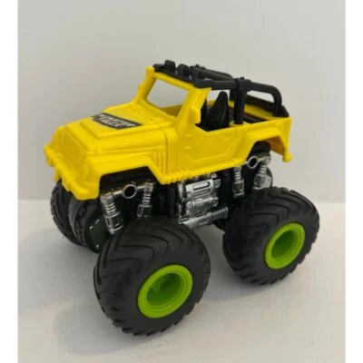 Monster Truck Friction Plastic Yellow Toy Jeep - Image 1 of 4