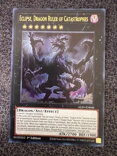 Yugioh Eclipse, Dragon Ruler of Catastrophes ALIN-EN048 Ultra Rare 1st ...