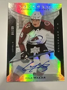 2019-20 UD Trilogy Rookie Premieres Level 2 Auto Cale Makar RC #84/99 No. 114 - Picture 1 of 3