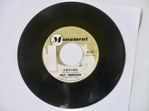 ROY ORBISON 45rp Crying & Candy Man - Monument Distributor London Records, Inc. - Bild 1 von 6