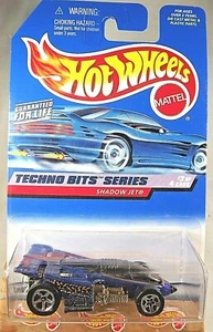 1998 Hot Wheels #691 Techno Bits Serie 3/4 SHADOW JET lila mit Chrom 5 Speichen - Bild 1 von 7