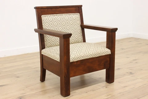 Arts & Crafts Mission Oak Antique Craftsman Throne or Hall Chair #45220 Cover