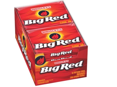 WRIGLEY'S BIG RED Cinnamon Chewing Gum Bulk Pack, 15 Count(Pack of 10) - Image 1 of 2