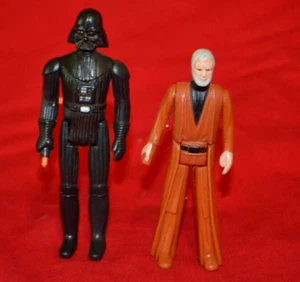Vintage Kenner Star Wars Action Figure Obi Wan Kenobi & Darth Vader w/Lightsaber - Picture 1 of 14