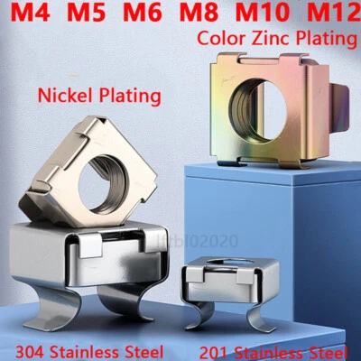 Käfigmutter Edelstahl A2 M4 M5 M6 M8 M10 für Rackschiene DIN 88109 Käfigmuttern - Bild 1 von 4