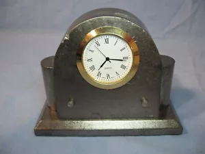 Vintage Quartz Tombstone Desk Clock Japan Movement - Picture 1 of 10