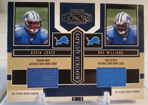 2004 Donruss ROY WILLIAMS KEVIN JONES Rookie Jersey RELIC Card #/250 Quad RC SP - Picture 1 of 2