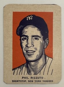 Original 1952 Wheaties Trading Card Phil Rizzuto New York Yankees Baseball