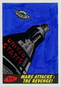 Mars Attacks The Revenge Sketch Card By Ibrahim Ozkan - Picture 1 of 1