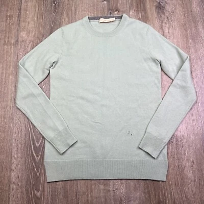 Suéter Pullover Tory Burch Para Mujer Verde Cachemira Clásico Suave Acogedor Talla XXS Foto 1 de 4
