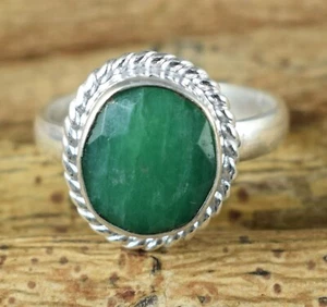5.50 Carato Naturale Colombiano Verde Smeraldo Ovale Gemma Anello Certificata - Foto 1 di 7