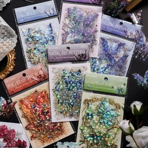 20x Transparent Sticker Images Butterflies Resin Mold Epoxy Acetate Clear Insert - Bild 1 von 17