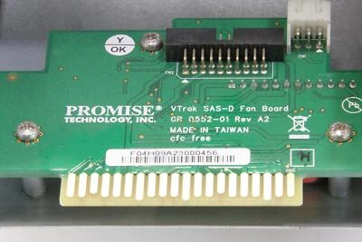 Promise Technology GP0552-01 REV A2 VTrak SAS-D Fan Board Assembly Module.184667 - Image 1 of 3