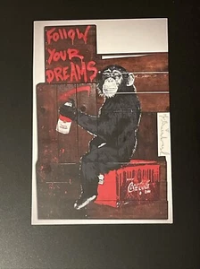 MR BRAINWASH WERBUNG Folge deinen Träumen POSTKARTE DRUCK STREET URBAN ART - Bild 1 von 3