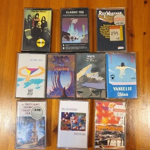 10 x Vintage Cassette Tapes Job Lot Bundle - Yes, Rick Wakeman, Vangelis - Picture 1 of 12