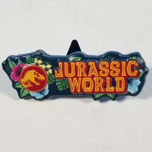 Universal Studios Jurassic World Tropical Pin Orlando Hibiscus Flower Jungle EUC - Picture 1 of 5