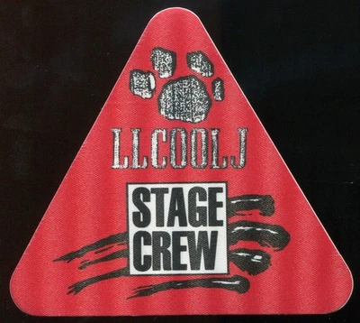 Vintage 1989 1990 LL Cool J Concert Backstage Pass Stage Crew - Image 1 of 2