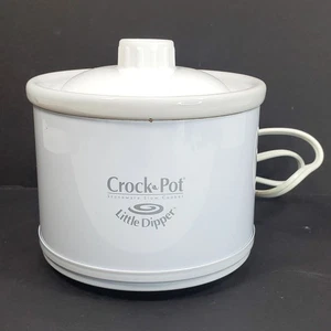 Rival Little Dipper Crock Pot Mini 1qt Stoneware Slow Cooker White 32041 Dip Pot - Picture 1 of 13
