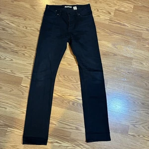 John Varvatos Star USA Bowery Slim Straight Denim Jeans Schwarz Größe 30 R - Bild 1 von 9
