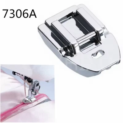Concealed Invisible Zipper Zip Foot Sewing Machine Presser Snap On - Image 1 of 4