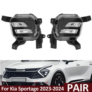 For 2023-24 Kia Sportage Front Bumper LED Fog Light DRL Driving Light Left+Right - Picture 1 of 18